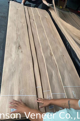 ضخامت 0.6 - 3.0mm فنیر چوب بلوط سفید گره دار برای مبلمان، کف