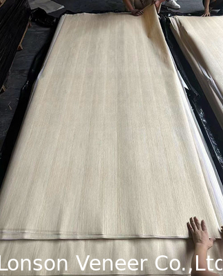 0.25-0.4mm ضخامت White Oak Veneer Splicing Sequential دانه های مستقیم