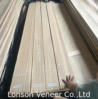 0.50mm White Oak Wood Veneer American Quarter Cut Panel درجه Aaa